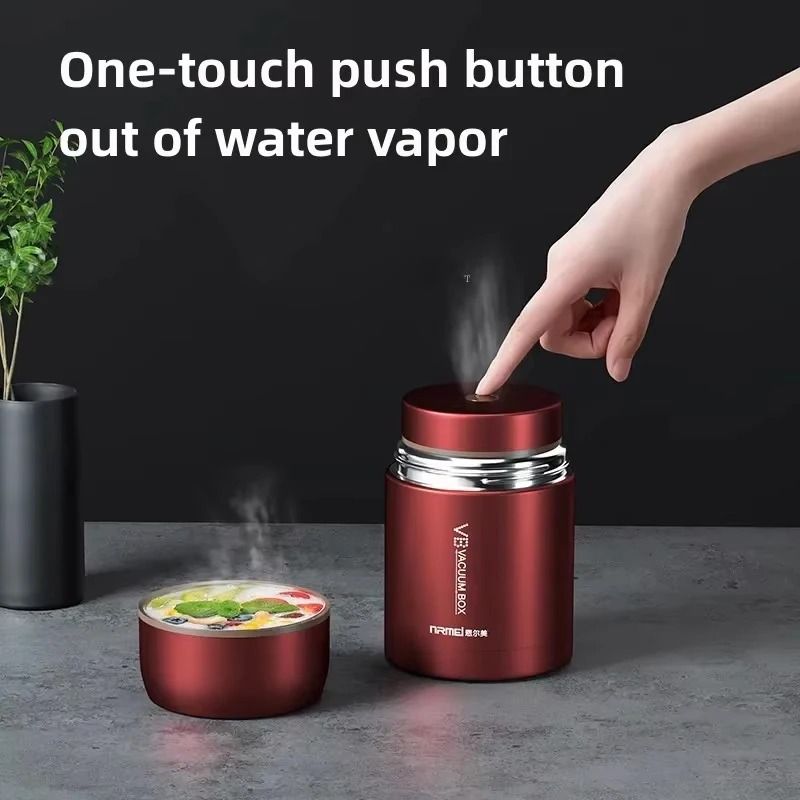 316 Food Thermos Jar Vacuum Insulated Stainless Steel Lunch Container With Spoon and Carry Bag