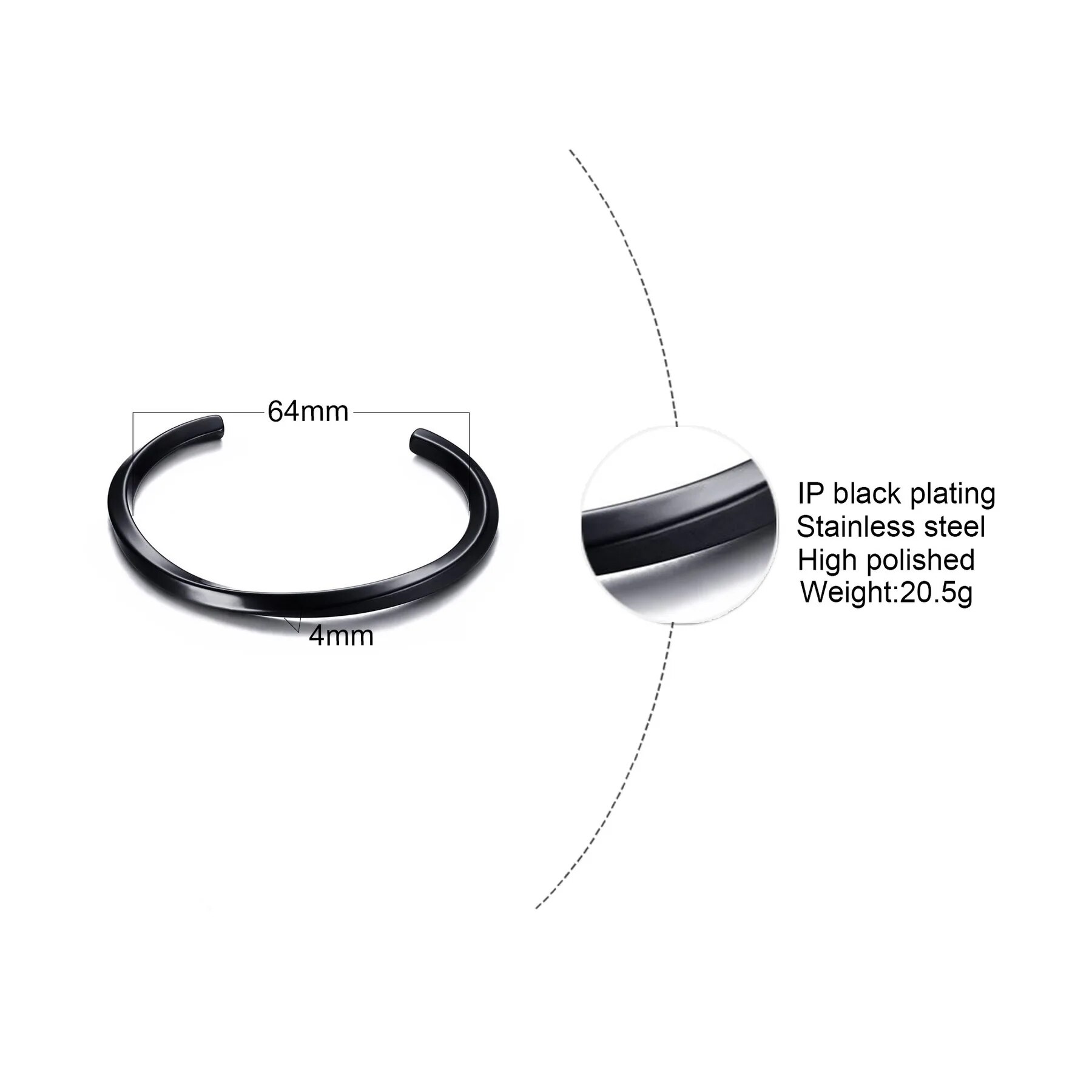 Stainless Steel Men's Thin Cuff Bracelet: Stylish Boyfriend Gift, Father's Day Present