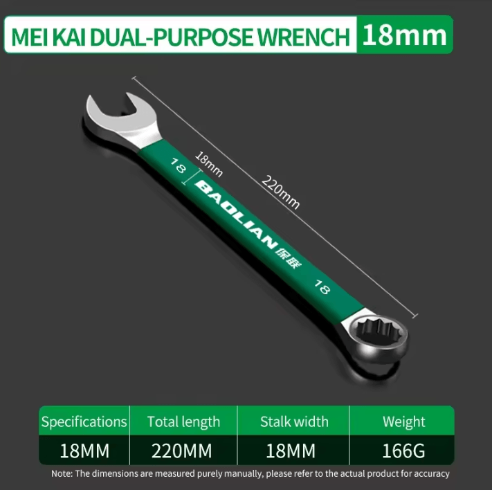 BaoLian Durable Wrench – 8–30mm Plum Blossom Double-Ended Auto Repair Tool