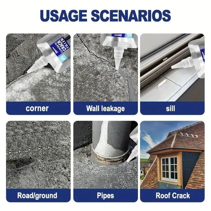 Self-Leveling Concrete Repair Adhesive – Quick-Drying Joint Sealant & Leakproof Shield