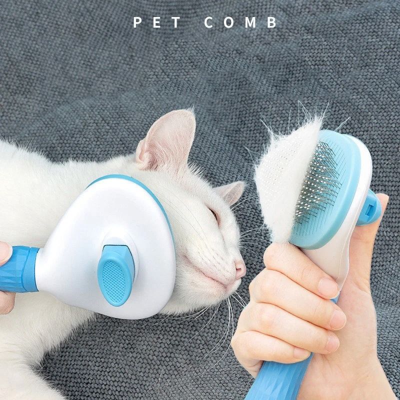 Professional Pet Grooming & Deshedding Comb | Stainless Steel Long Hair Specialist