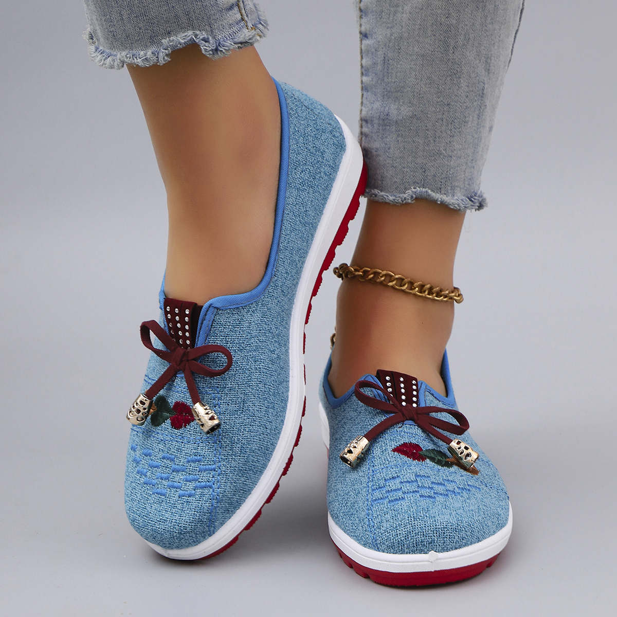 Breathable mesh flat shoes for women casual sneakers clearance shoes