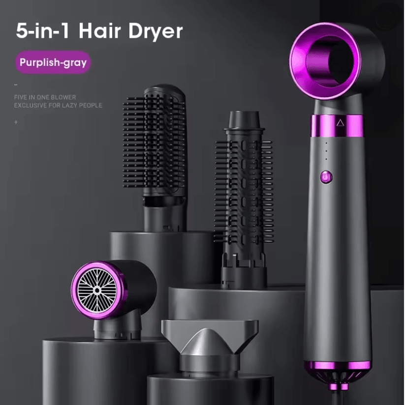 StylePro 5 in 1 Hair Dryer Brush Hot Air Comb and Curling Tool
