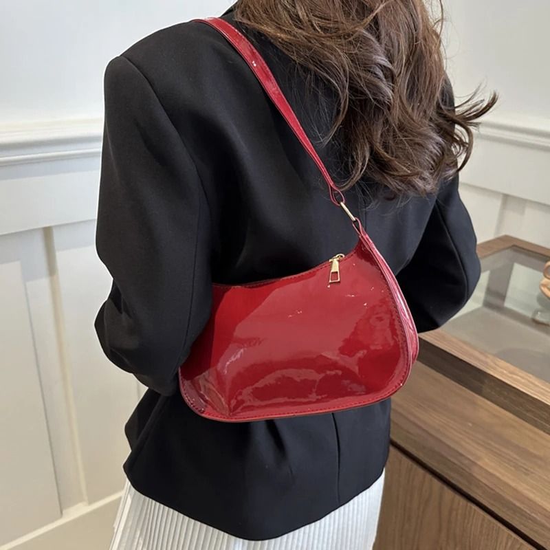Women Retro PU Leather Shoulder Underarm Bag Casual Handbag