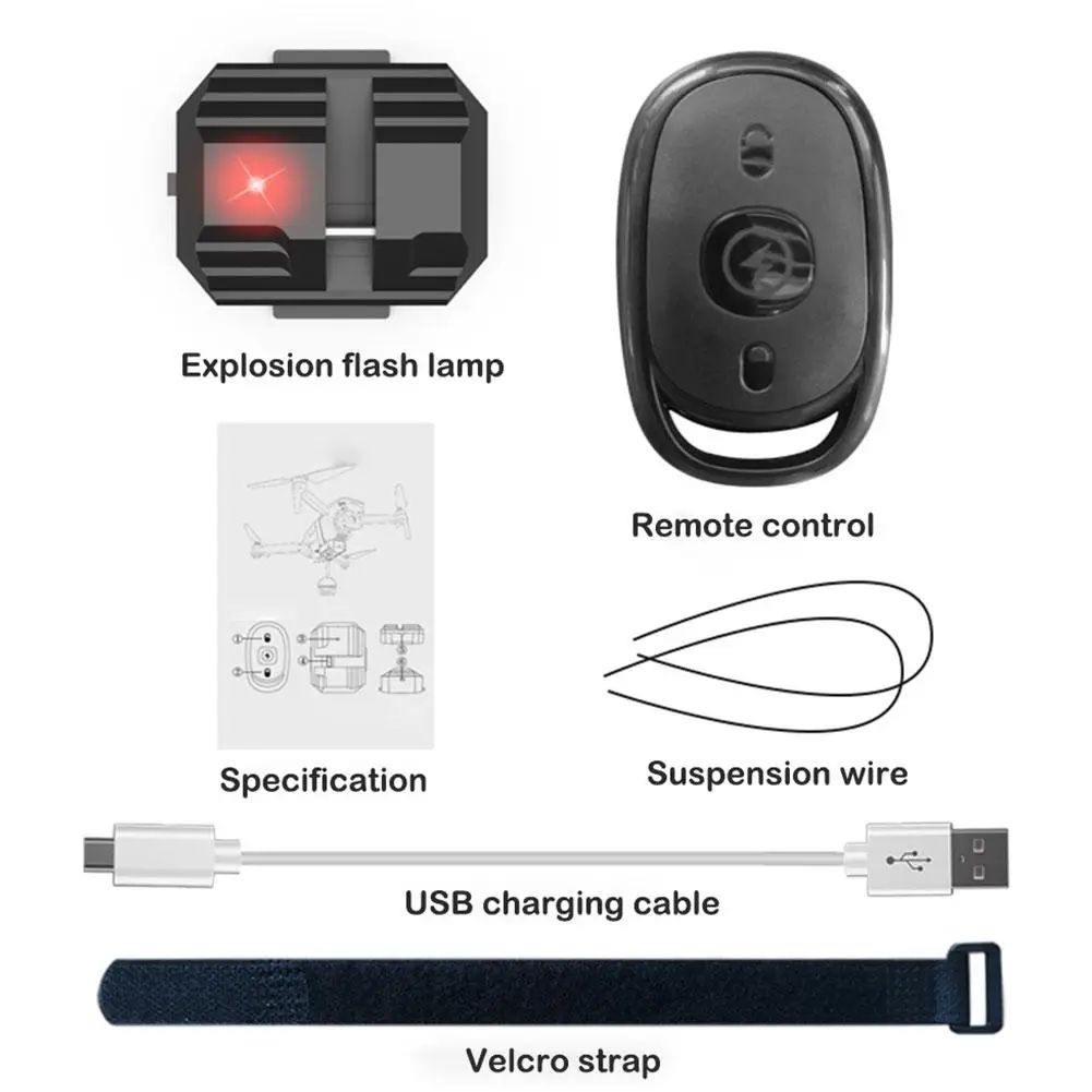 SkyDrop Pro Drone Airdrop System - 2-in-1 Drone Payload Dropper with Strobe Light