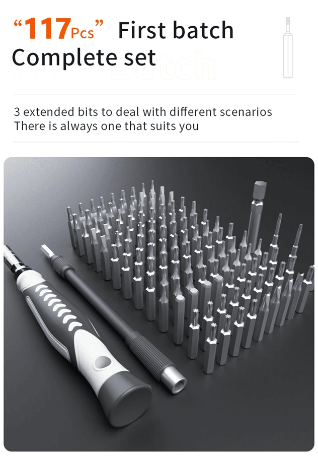 130 in 1 Precision Screwdriver Set Magnetic Electronics Repair Tool Kit