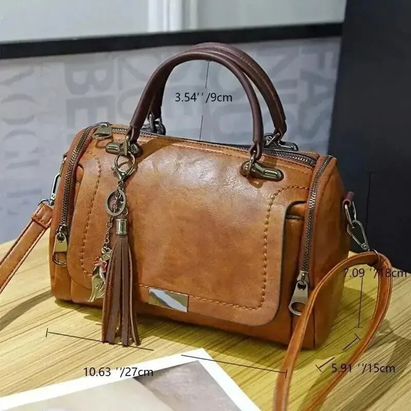 Elegant Tassel Shoulder Handbag with Large Capacity
