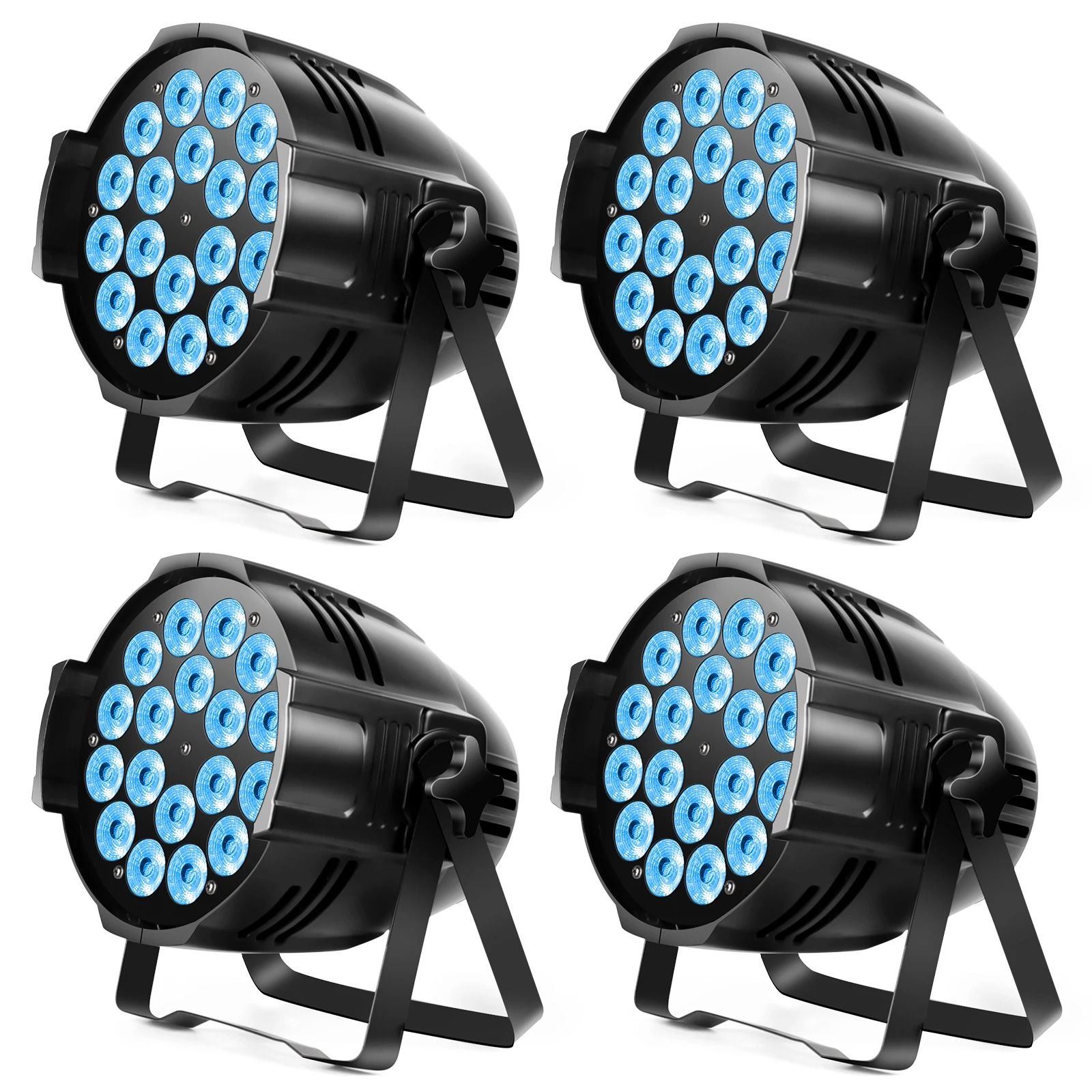 U'King 18 LED Par Stage Light | 200W RGBW 4-in-1 DMX512 Professional Lighting for DJ, Disco & Parties