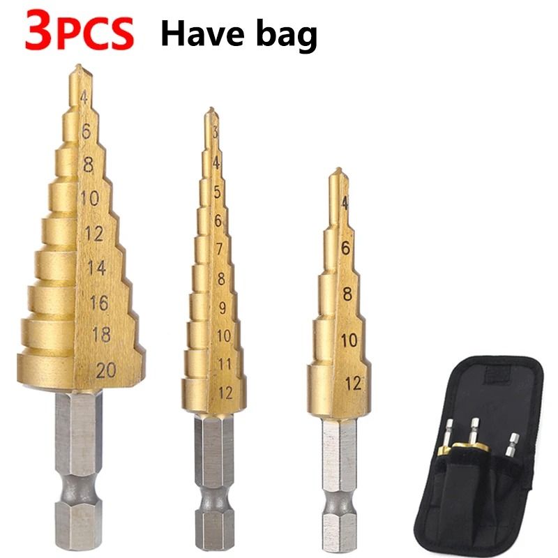 HSS Titanium Coated Step Drill Bit High-Speed Steel Cone Tool