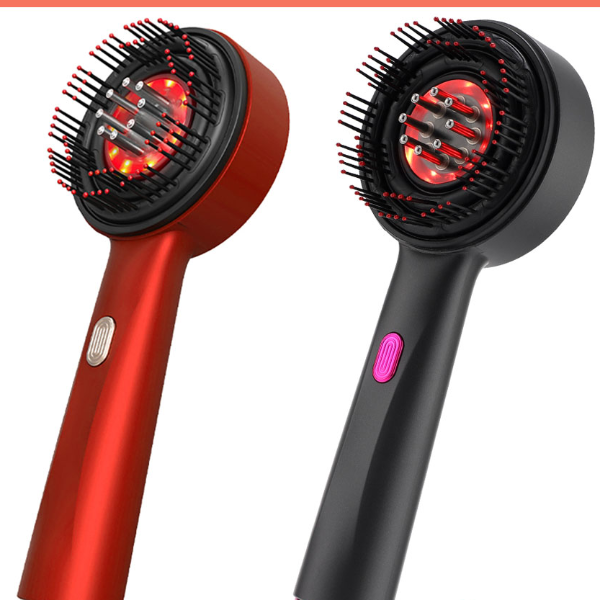 Electric Hair Regrowth Brush with Infrared Light, Scalp Massage & Anti-Hair Loss Scrubber