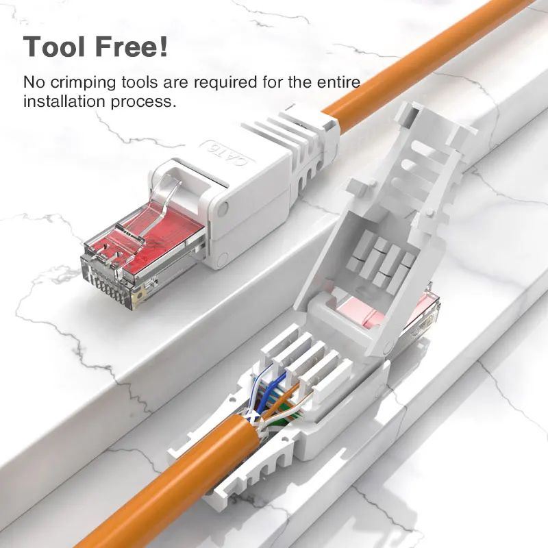 2 pcs ZoeRax Tool Free RJ45 Cat6 Connectors