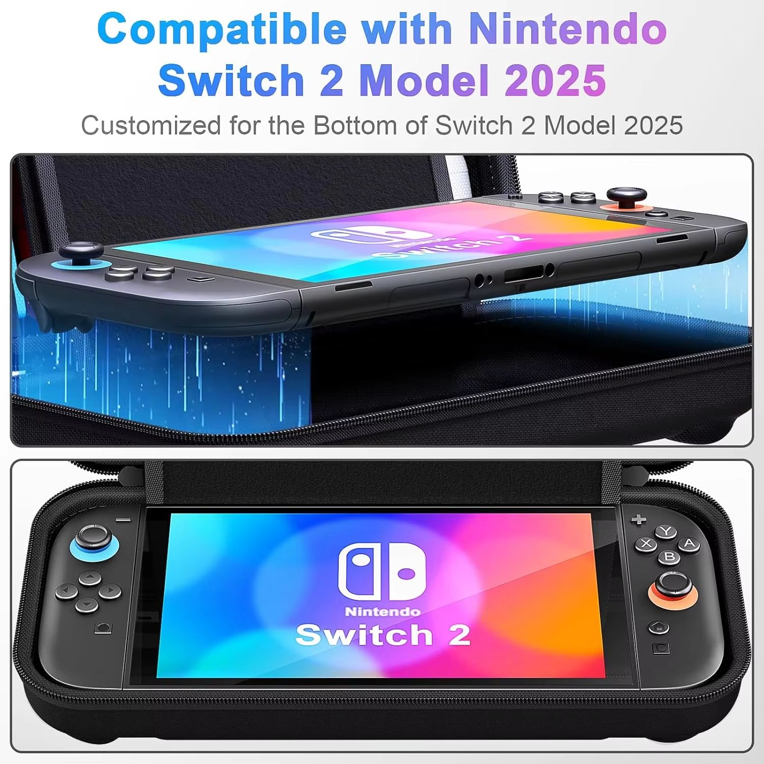 Portable EVA Protective Carrying Case for NS Switch 2 with Game Card Storage