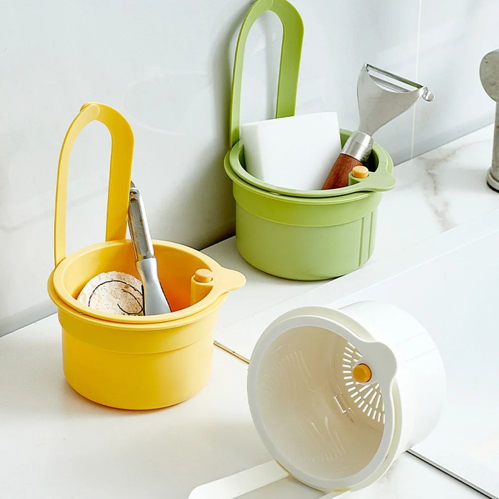 Sink Hanging Strainer Basket with Openable Bottom Cover