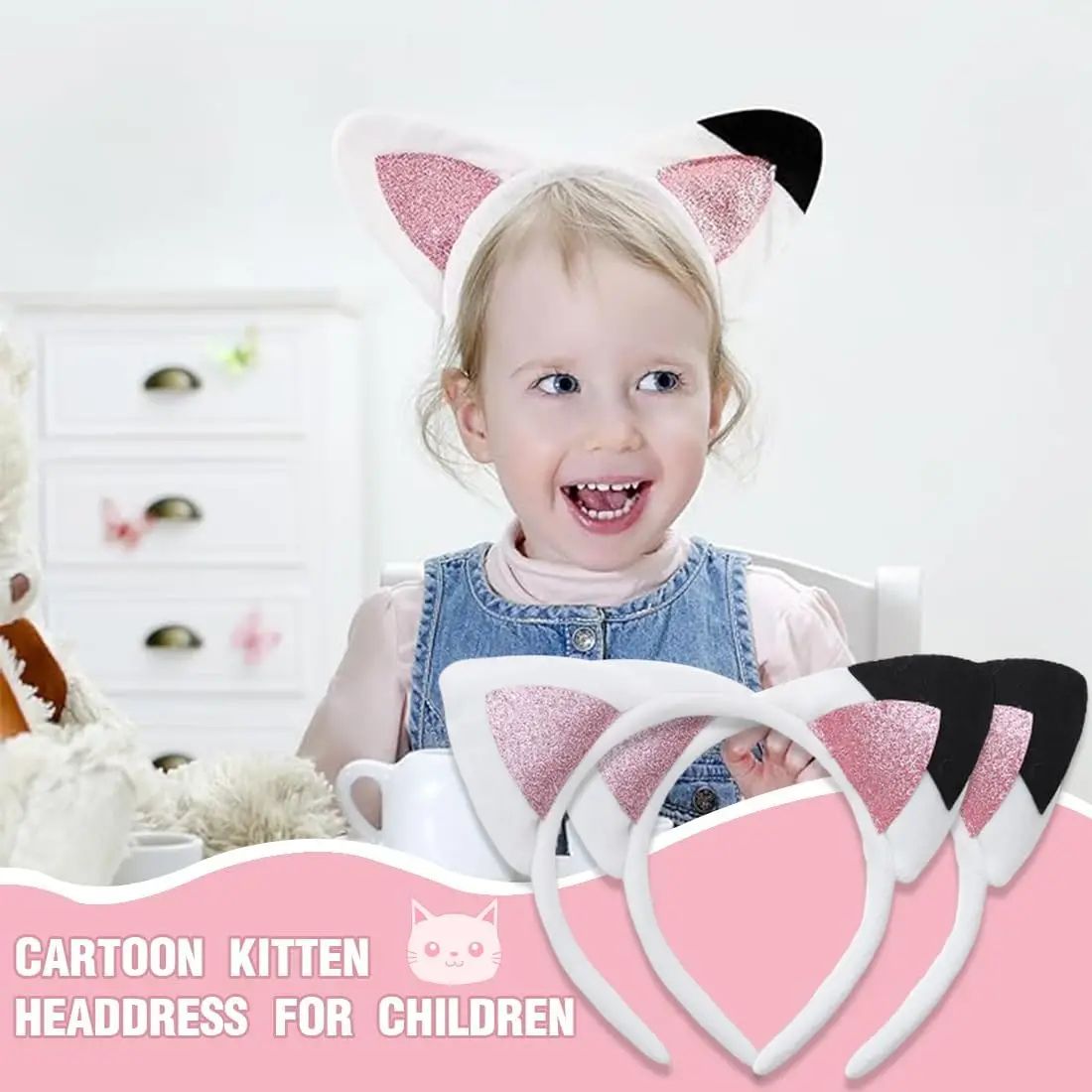 Pink Cat Party Headband