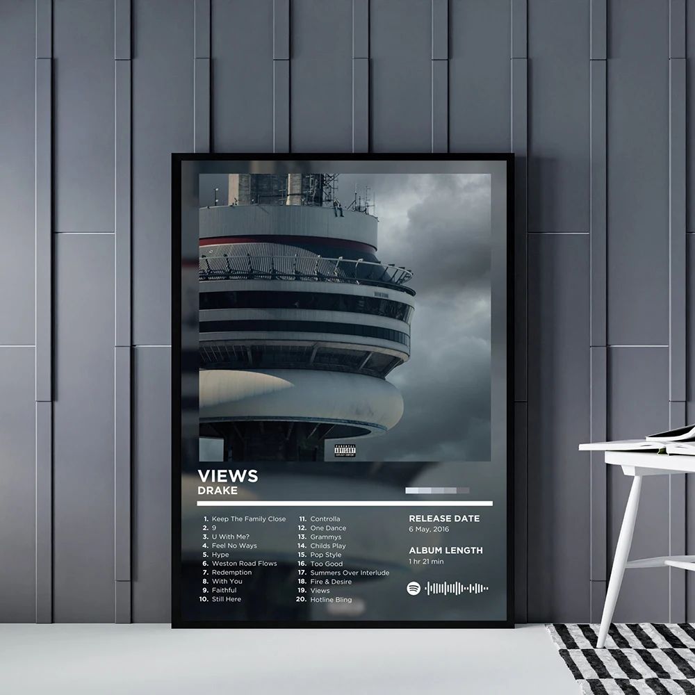 Retro Rapper Album Cover Canvas Wall Art – Hip Hop Music Poster Print for Room Decor