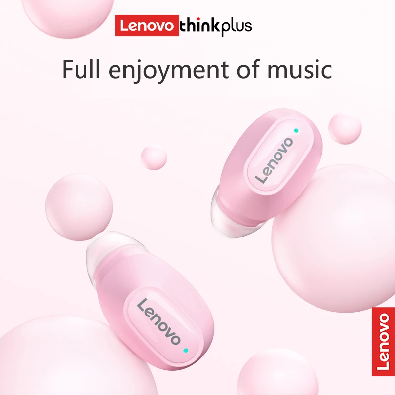 Lenovo TWS Bluetooth Earphones, Mini Wireless In Ear Headphones, Music Game Noise Cancelling Earbuds