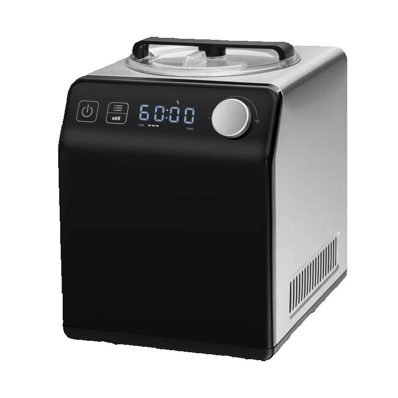 Upright Automatic Ice Cream Maker with Built-in Compressor 2 Quart No Pre-freezing Fruit Yogurt Machine 4 Modes