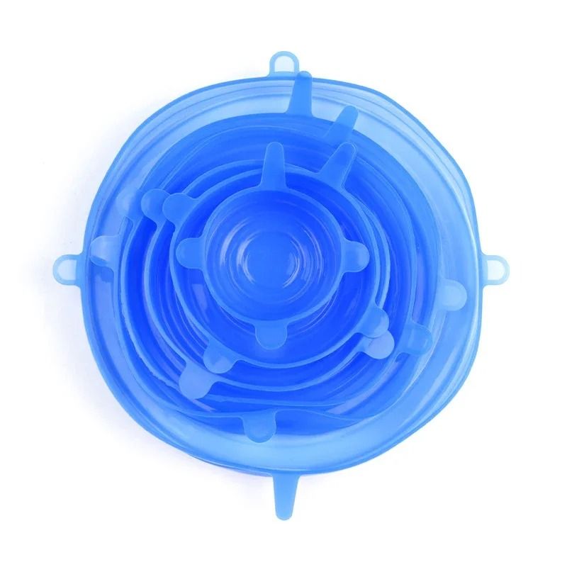 Reusable Silicone Stretch Lids – 6 Piece Airtight Bowl Covers Set