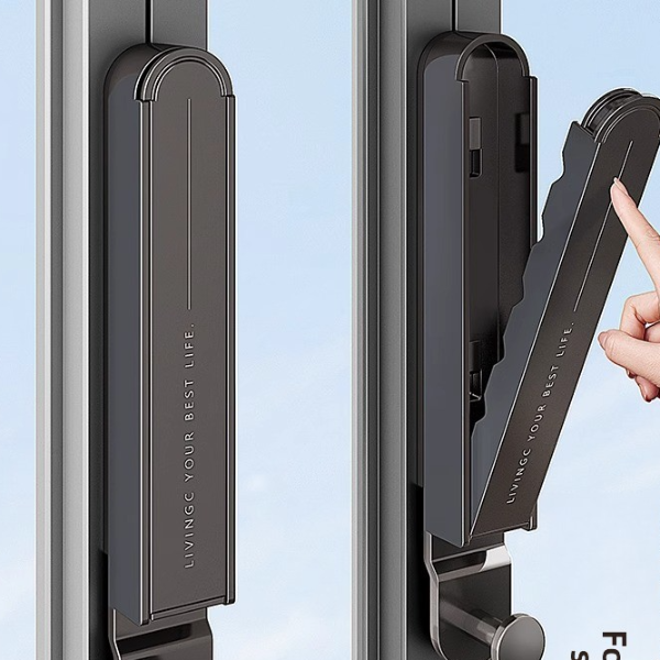Retractable Foldable Clothes Rack, No Drilling Aerospace Aluminum Hanger for Balcony Bathroom Indoor Window Drying