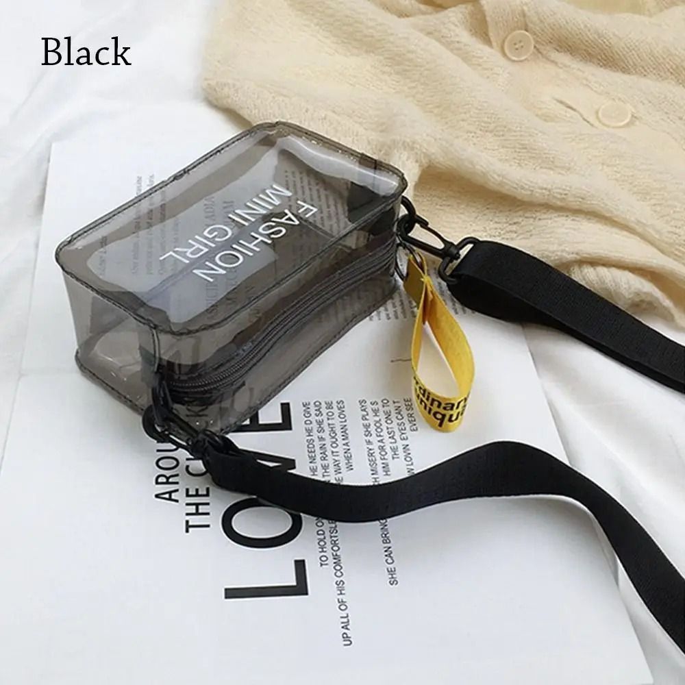 CandyClear Transparent PVC Crossbody Jelly Bag Mini Shoulder Tote