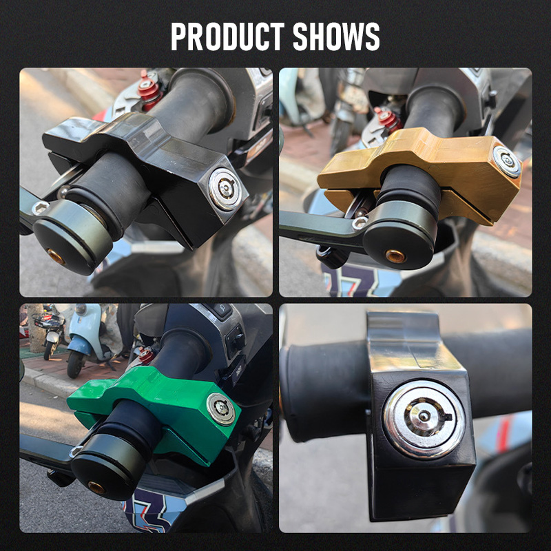 Premium Aluminum Alloy Motorcycle Lock Ultimate Anti Theft Handlebar & Brake Protection for Electric Bikes