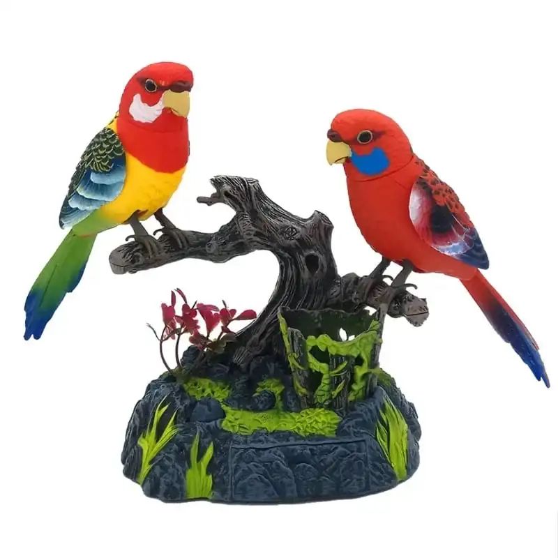 2D Acrylic Bird Ornament – Vivid Color Printed Decorative Desktop Statue for Home & Office