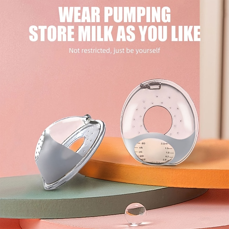 Wearable Nursing Cups, Silicone Breast Milk Collector, Breastmilk Saver, Letdown Catcher for Pumping