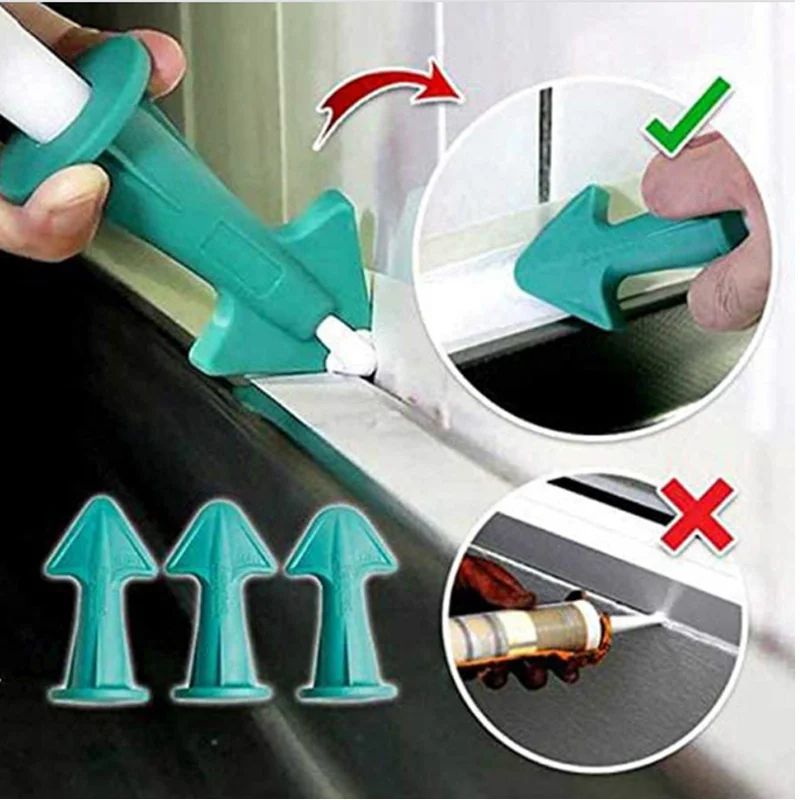 Premium 5-Piece Caulking Nozzle & Finishing Spatula Kit - Smooth Sealant & Grout Tool