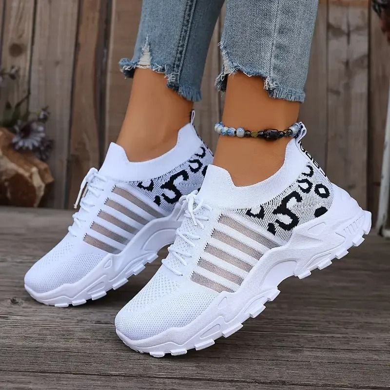 Leopard Print Breathable Sneakers