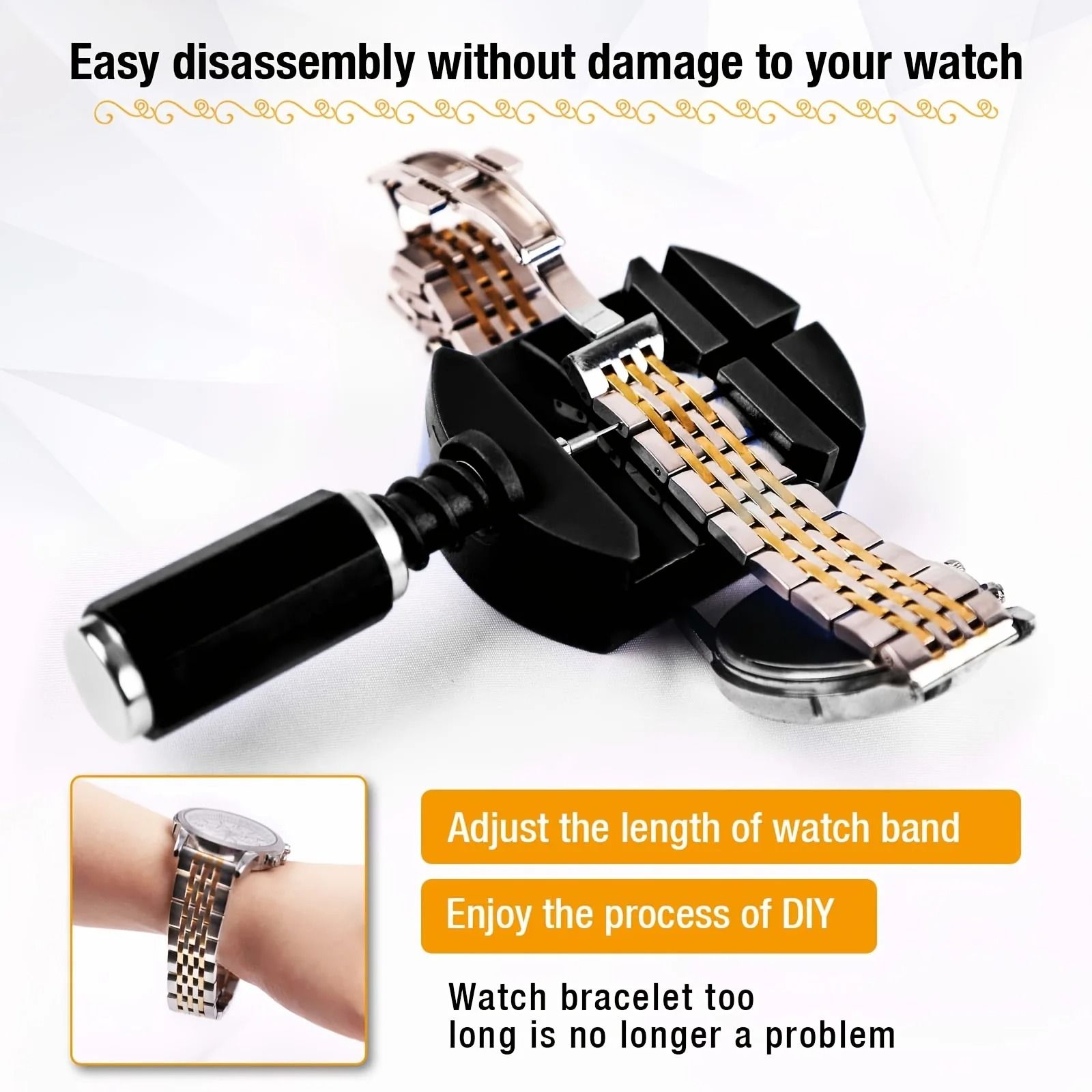11 pcs Watch Link Removal Tool Watch Band Adjustment Kit Strap Pin Remover Set