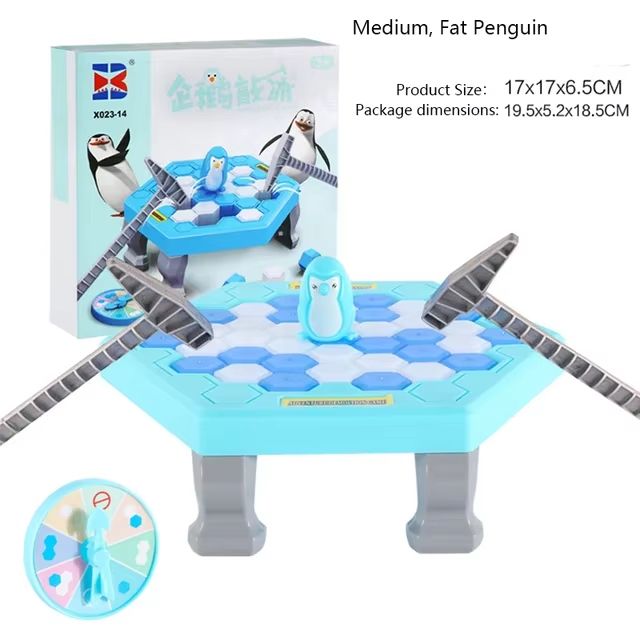 Save the Penguin Ice Break Table Game Family Puzzle Challenge with Spinner