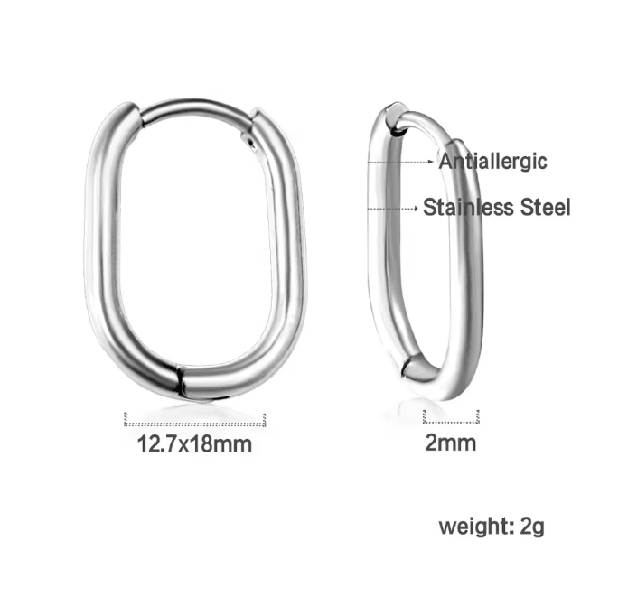 Simple U Shape Hoop Earrings
