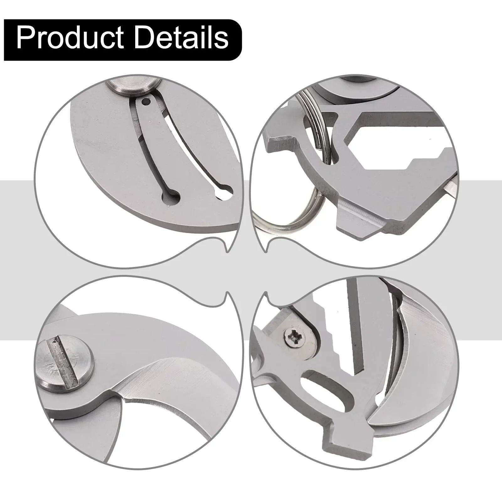 Coin Round Stainless Steel Multifunction Folding Tool
