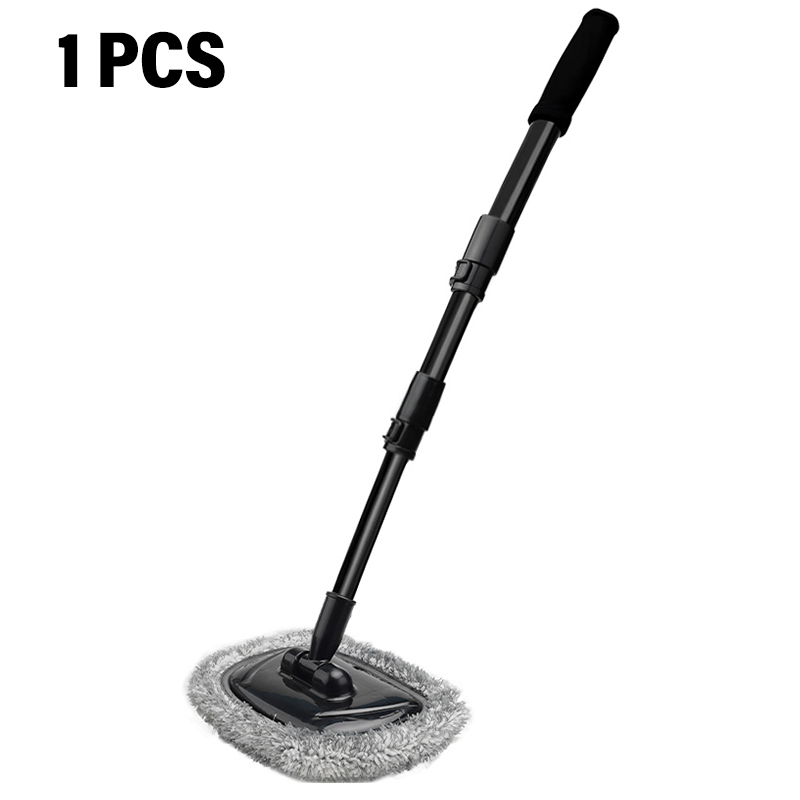Telescoping Long Handle Car Wash Mop, New Retractable Bent Bar Car Wash Brush, Essential Car Cleaning Tools