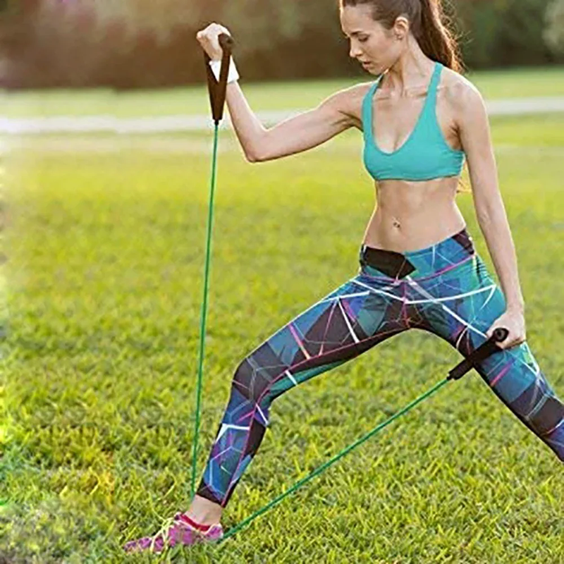 Exercise Workout Fitness Band, Resistance Bands With Handles, Pull Rope For Strength Training At Home For Men Women