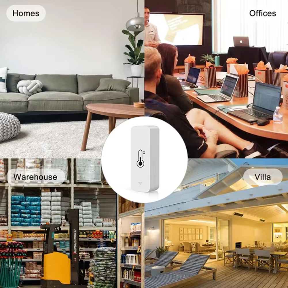 Smart WiFi Temperature & Humidity Sensor for Home, Tuya App & Alexa Control