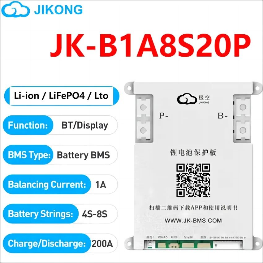 Smart Active Balance BMS Lifepo4 Li-Ion LTO Battery Management System 8S–24S 60A–600A