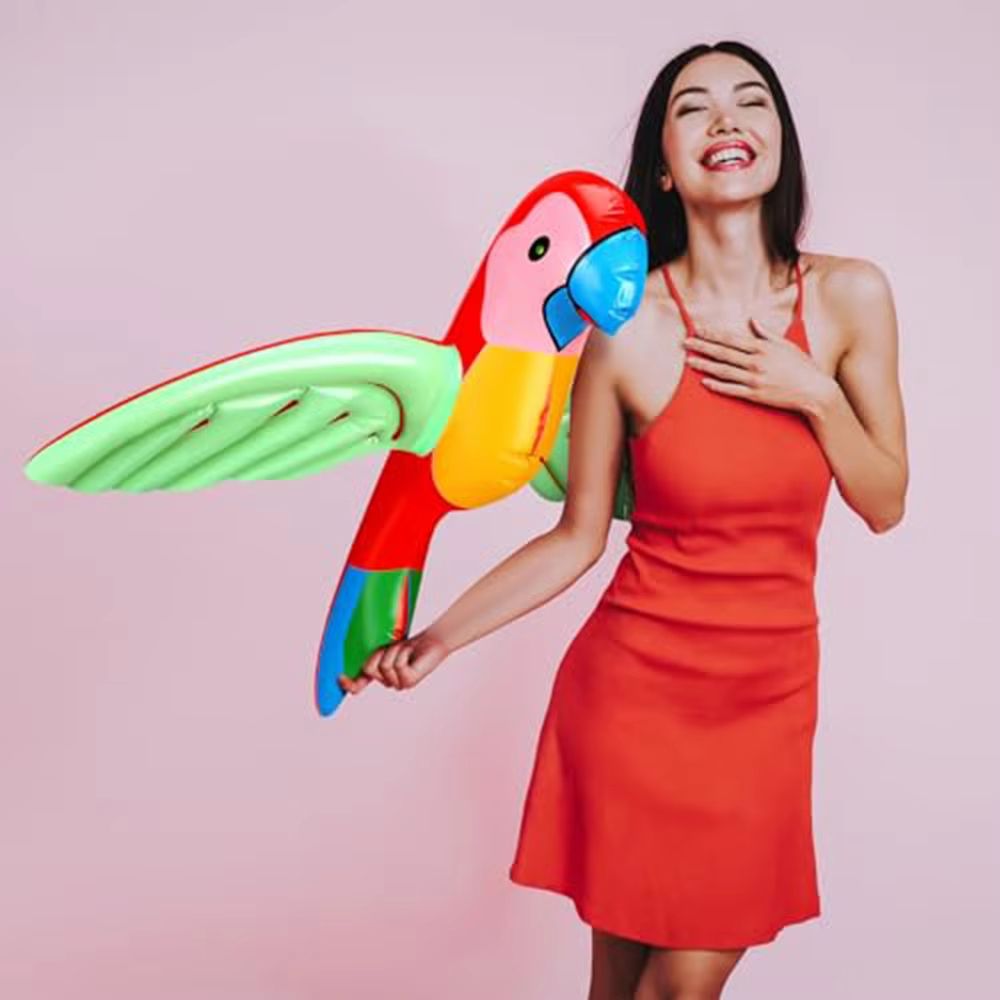 TropicalWing Inflatable PVC Parrot Game Toy for Outdoor & Beach Parties