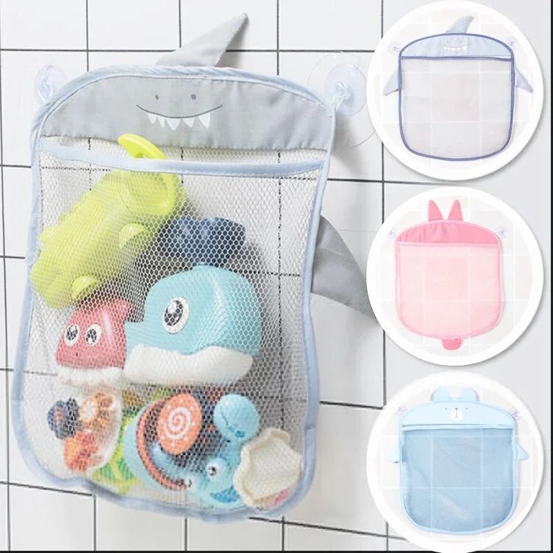 Hydro-Kinetic Bathroom Mesh Organizer – Premium Cartoon Animal Bath Toy Storage