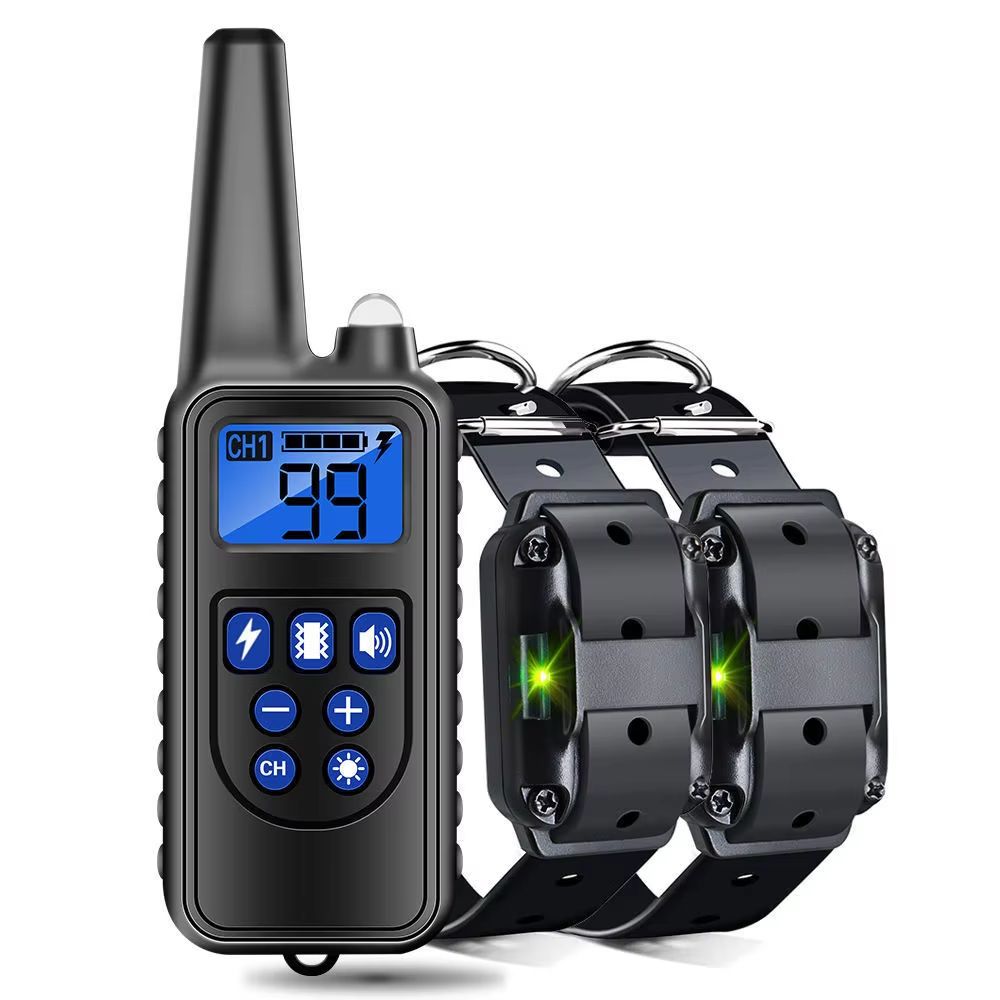 Rechargeable Dog Training Collar with Vibration, Shock, and Anti-Bark Control