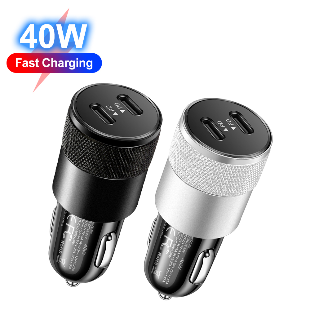 Fast Charging Car Charger Adapter USB C Quick Charger for Samsung, Xiaomi, iPhone - Mobile Charging in Car