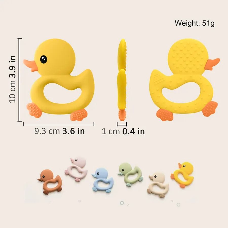Cartoon Duck Kids Silicone Teether