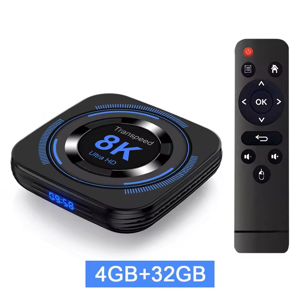 Android 12 TV Box with 8K Streaming and Voice Control