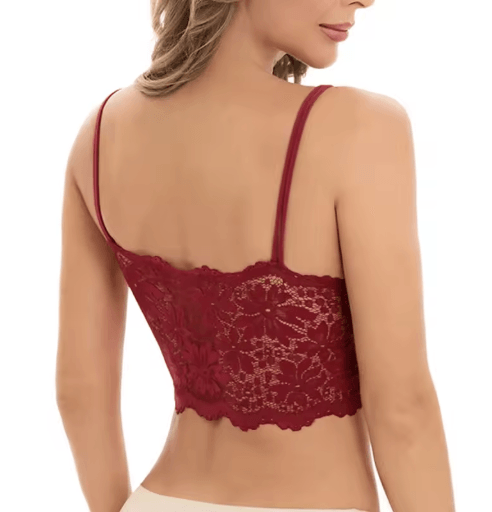 EleganceFit Seamless Wireless Lace Bralette Top