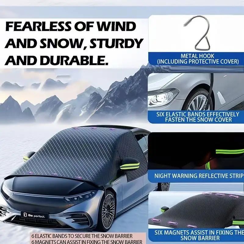 Magnetic Aluminum Car Snow & Sun Shield Cover