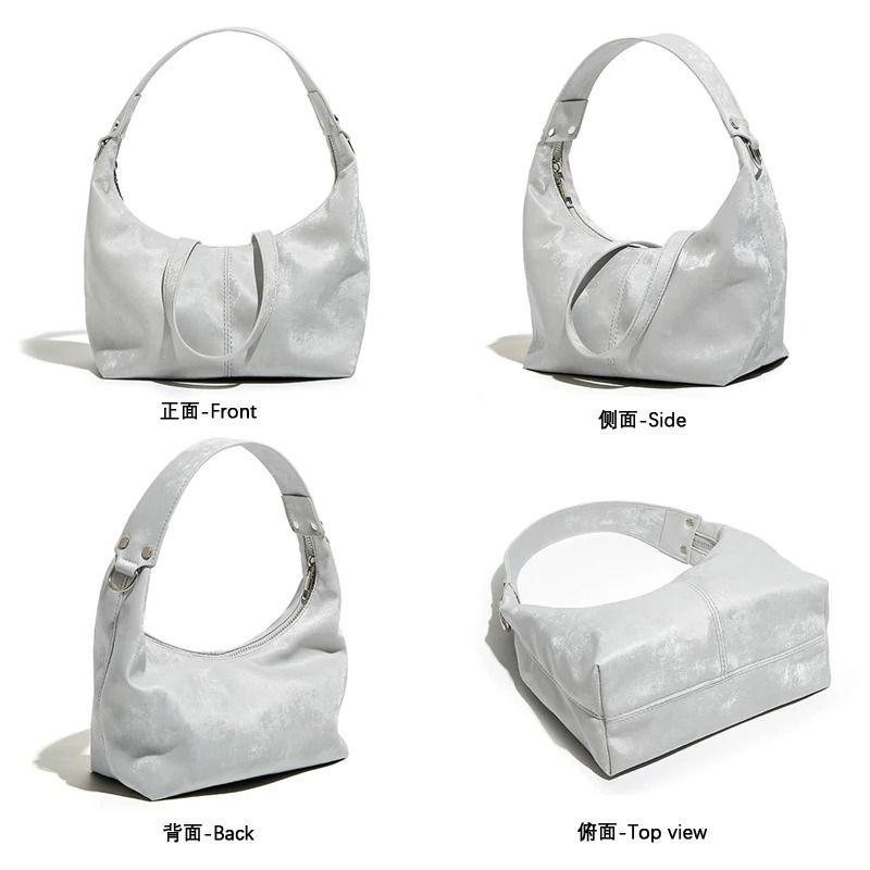 Neo-Chinese Style Jiaozi Bao Satin Underarm Handbag