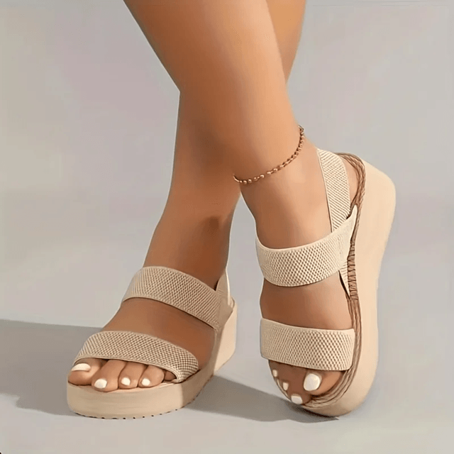 Elevate Womens Wedge Platform Sandals with Ankle Strap