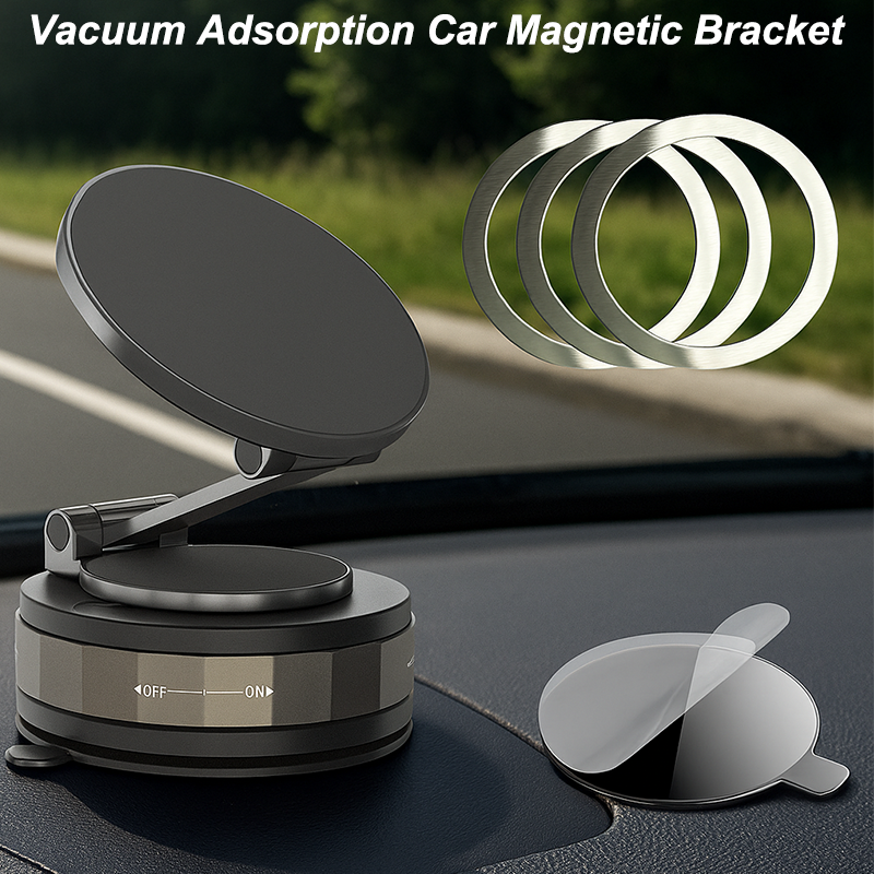 Magnetic 360° Car Phone Holder with Suction Cup, Upgraded Universal Mount for iPhone Samsung Xiaomi All Phones