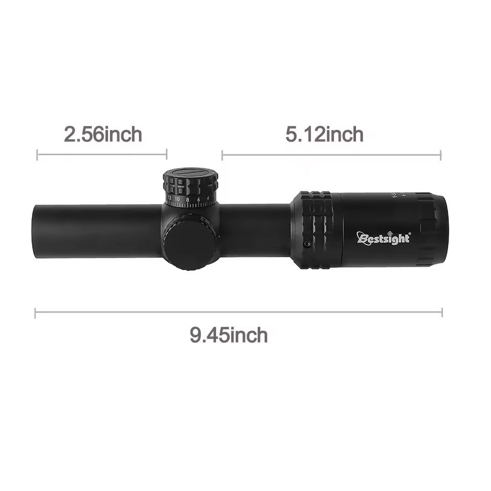 1-5x24 Tactical Rifle Scope with Red and Green Illuminated Reticle