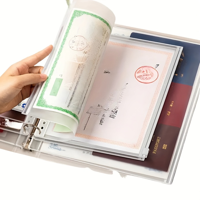 Waterproof Zipper File Organizer Bag for Documents, Makeup & School Storage